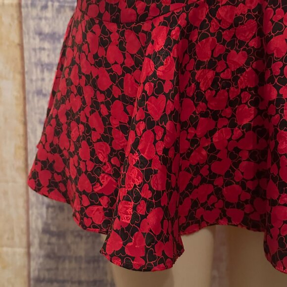 Vintage Y2K Victoria' Secret Gold Label Red Drop Waist Heart Chemise Medium Slip - Picture 7 of 9